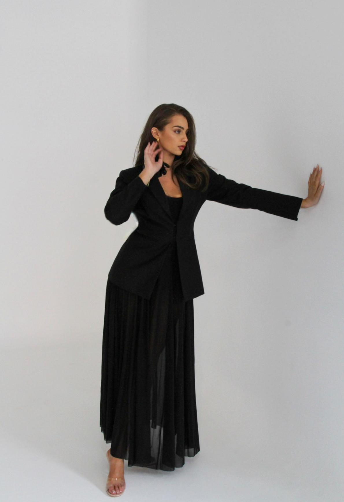 ËK BLACK MESH SKIRT