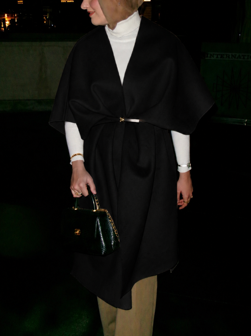 ËK PONCHO CAPE BLACK