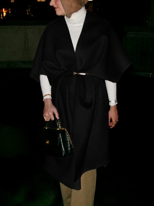 ËK PONCHO CAPE BLACK