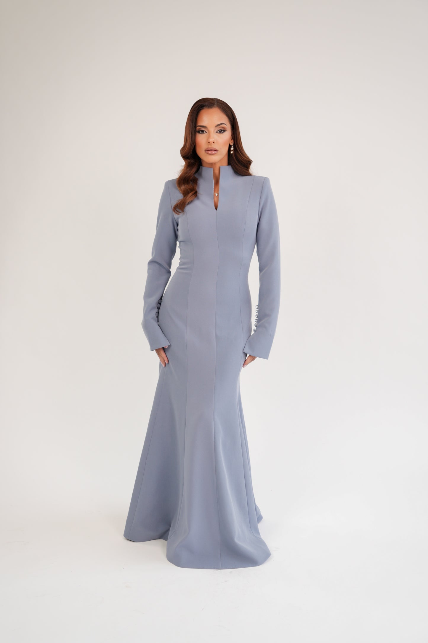 THE SILHOUETTE GOWN POWDER BLUE
